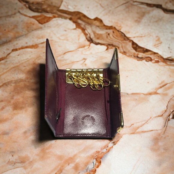 Cartier Key Holder Bordeaux Leather Authentic Cartier Key Holder Wallet - Picture 4 of 8